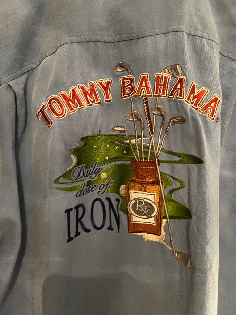 Tommy Bahama Light Blue Short-Sleeve Button-Down Shirt